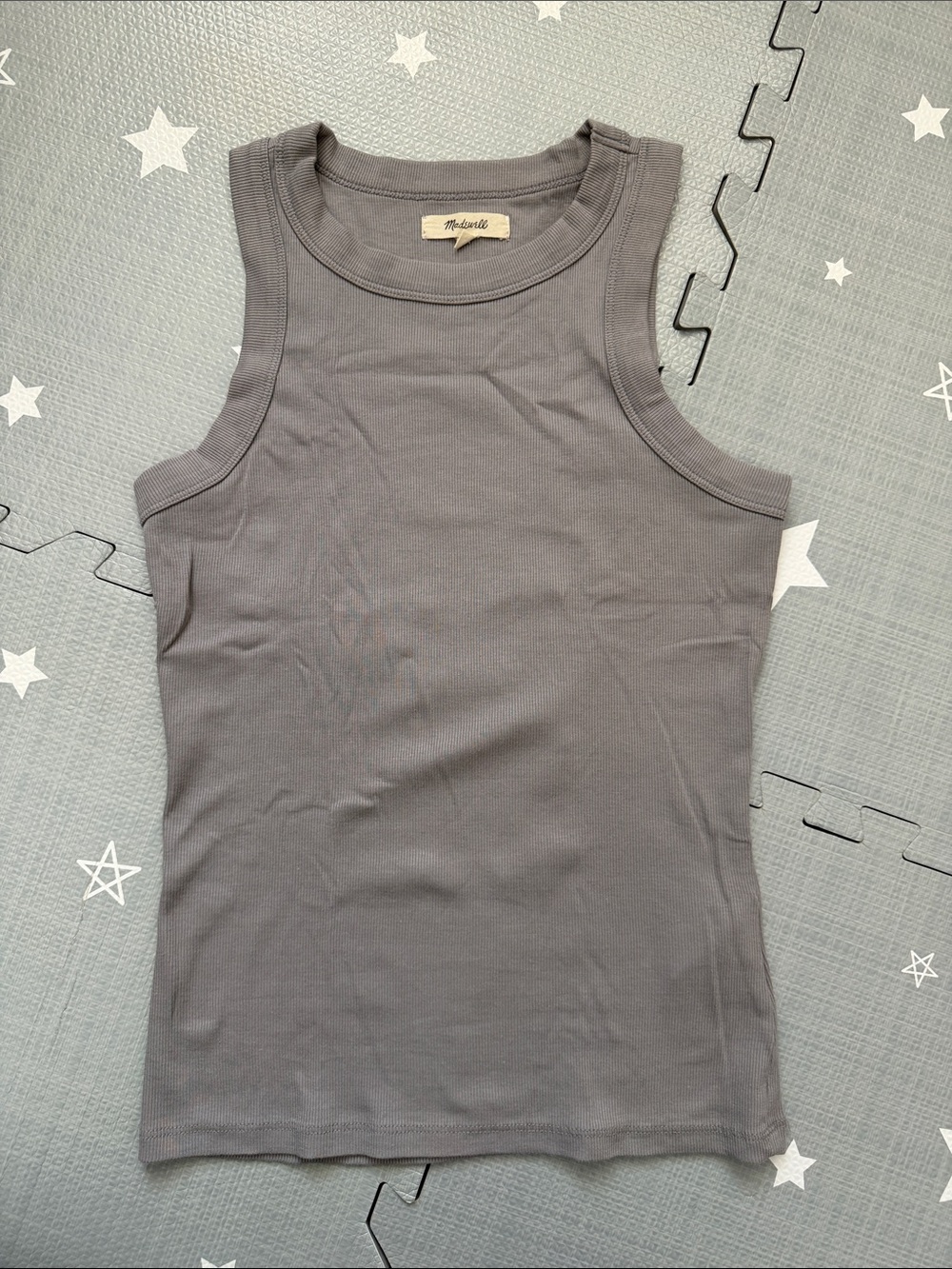 Madewell - Gray Ribbed Tank, XS